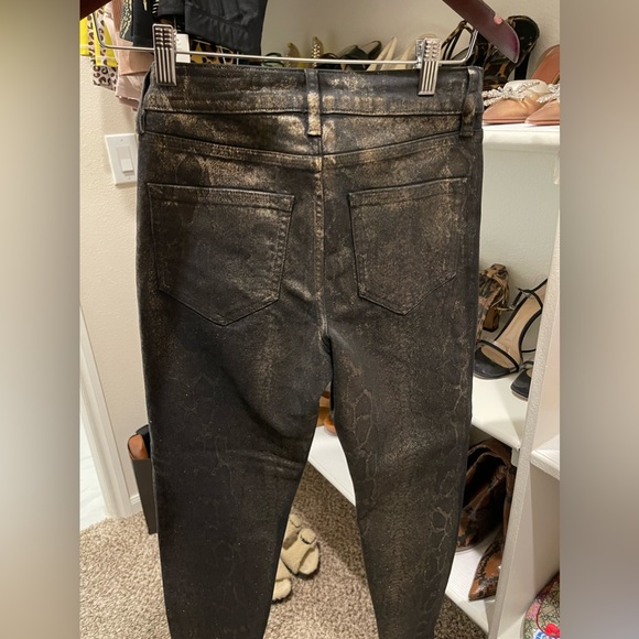 Allsaints Miller size 26 gold black snake jeans - Picture 4 of 7
